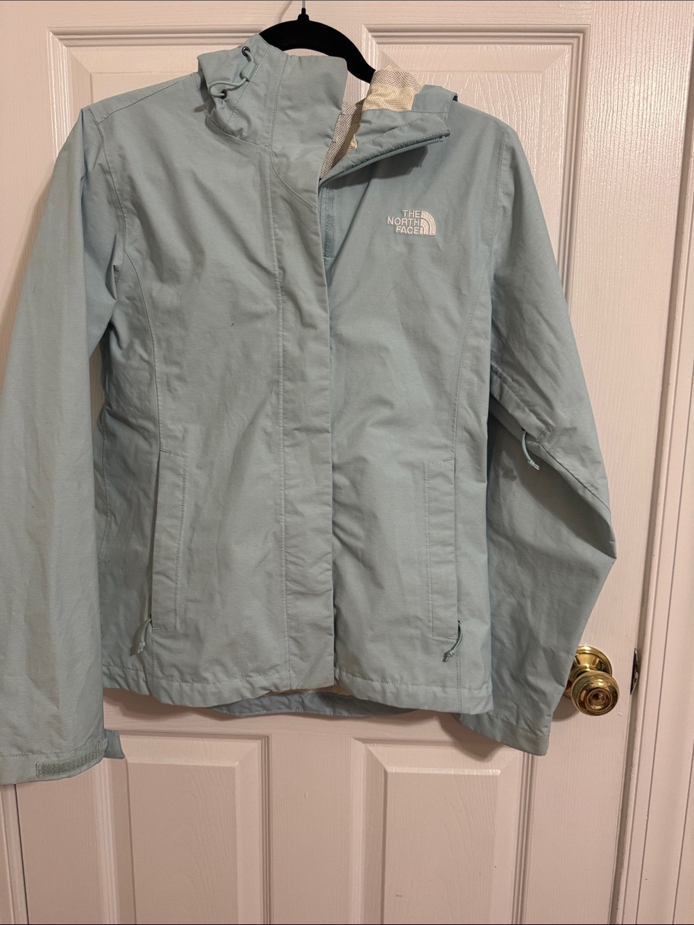 The North Face Women's Pale Blue Hooded Shell Jacket